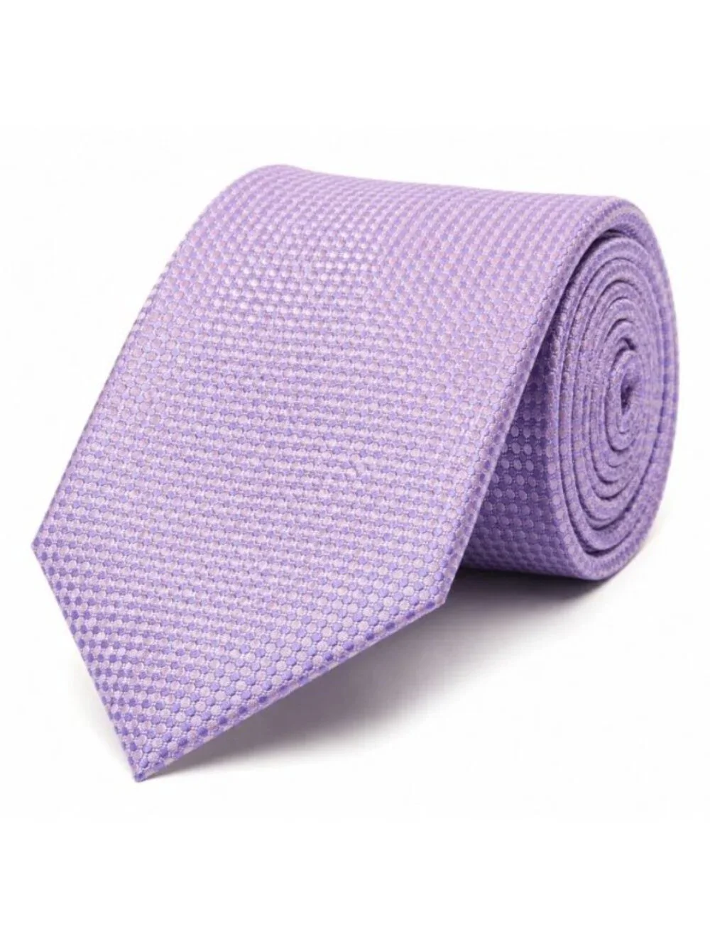 Tattersall London 100% Silk Tie Lavender Purple Geometric Woven Handmade